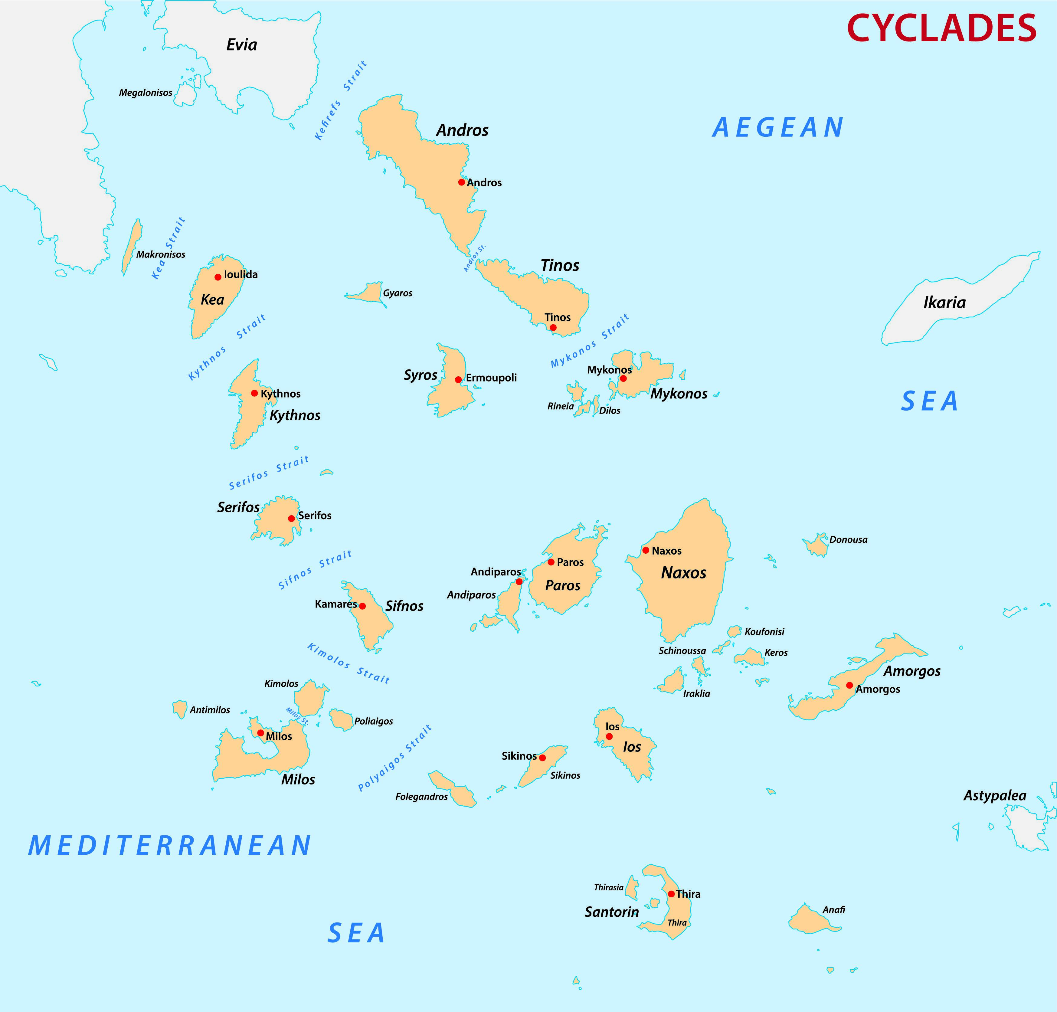 greek islands map