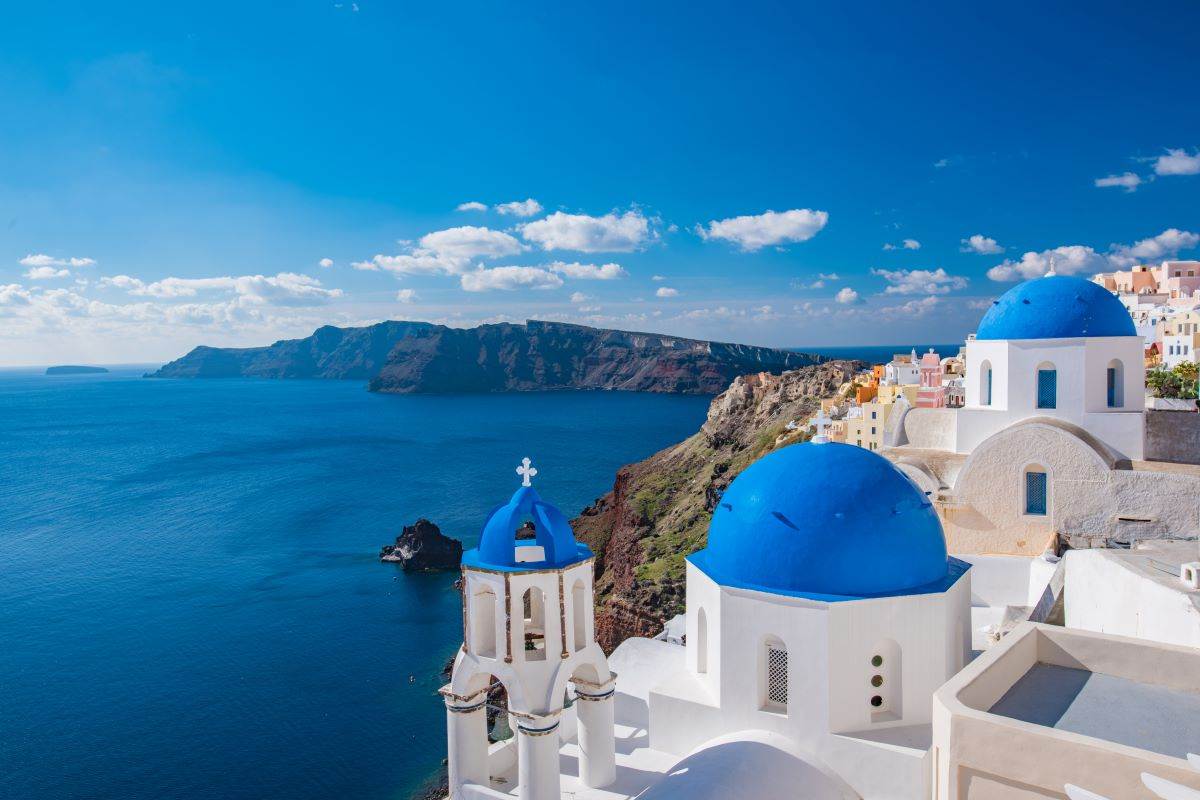 santorini blue
