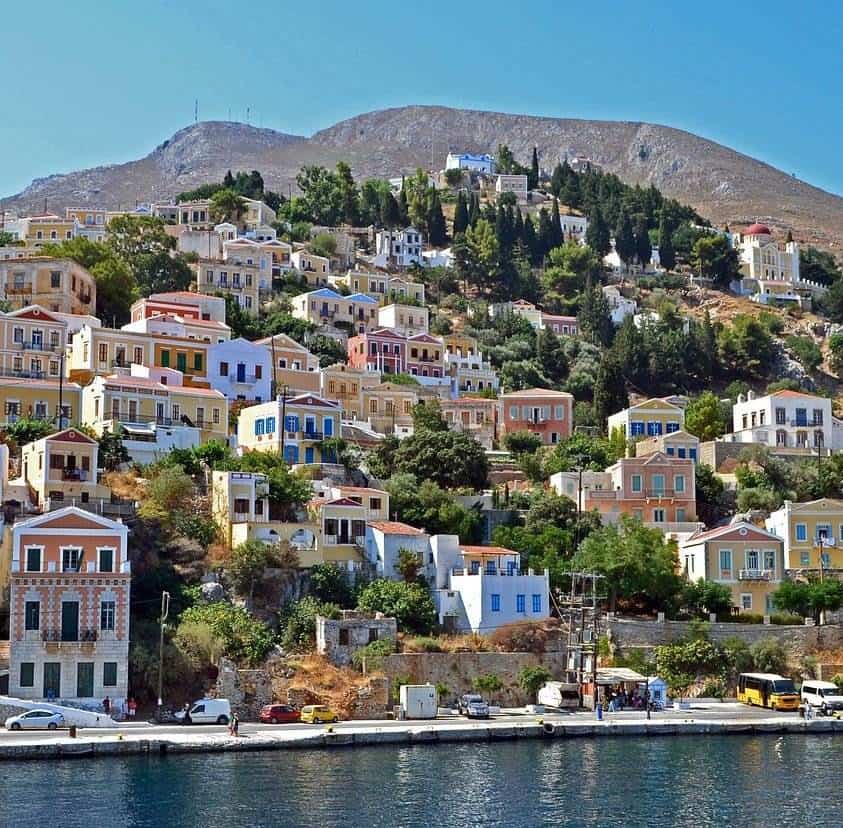 greek island buildings